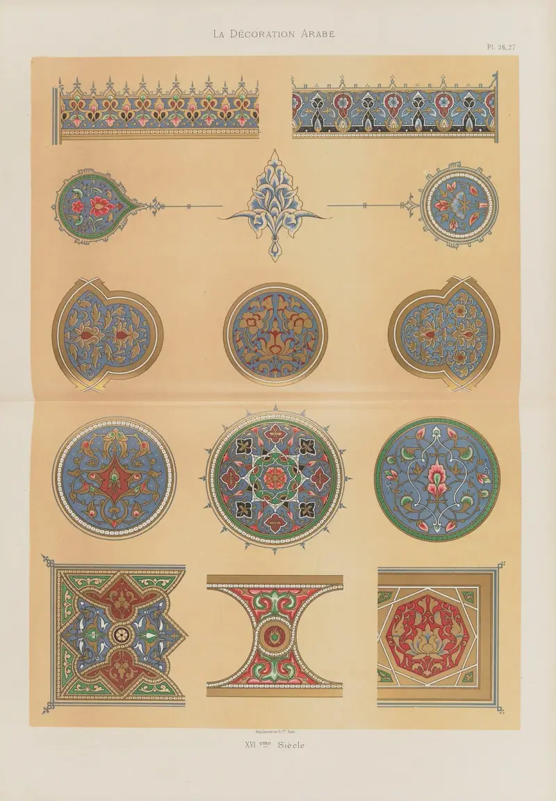 Arabische Dekoration Taf. 20 von Marpon et Flammarion