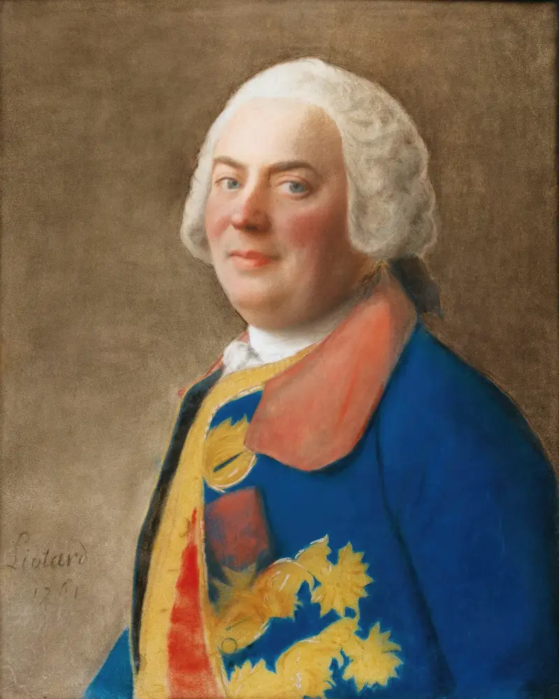 Porträtt av en officer med den Helige Andes orden av Jean-Etienne Liotard
