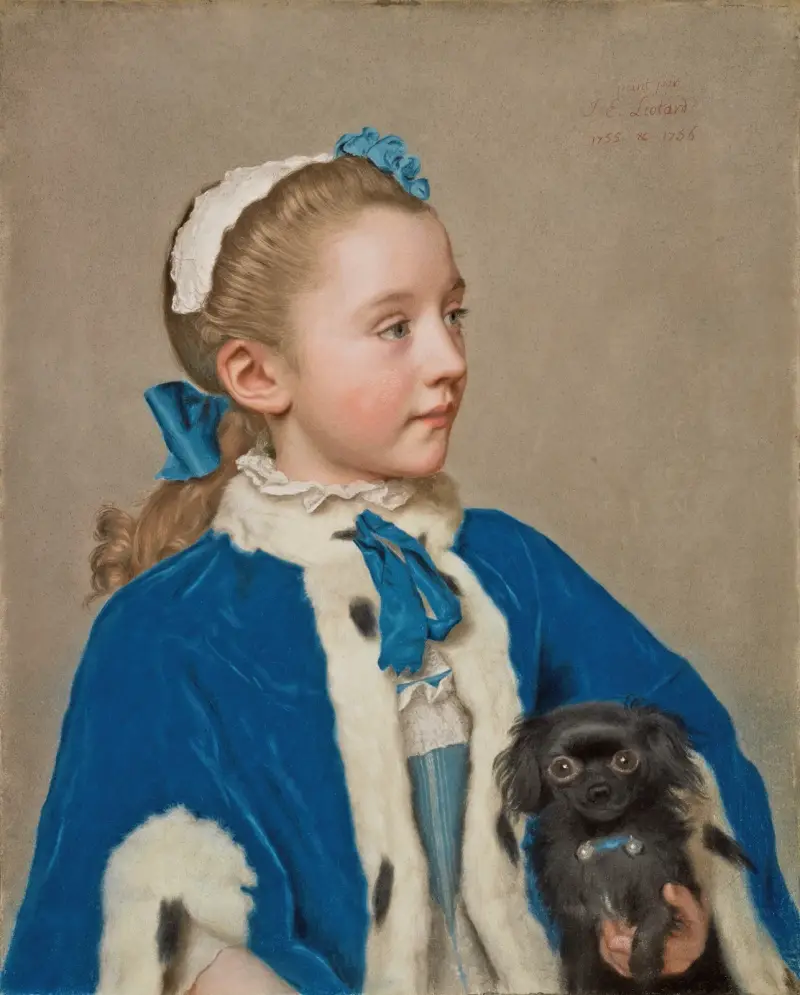 Porträtt av Maria Frederike van Reede-Athlone vid sju års ålder av Jean-Etienne Liotard