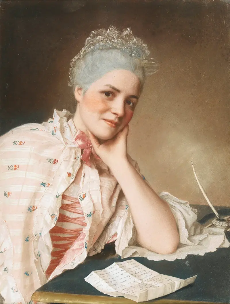 Porträtt av Mrs Jacquet av Jean-Etienne Liotard