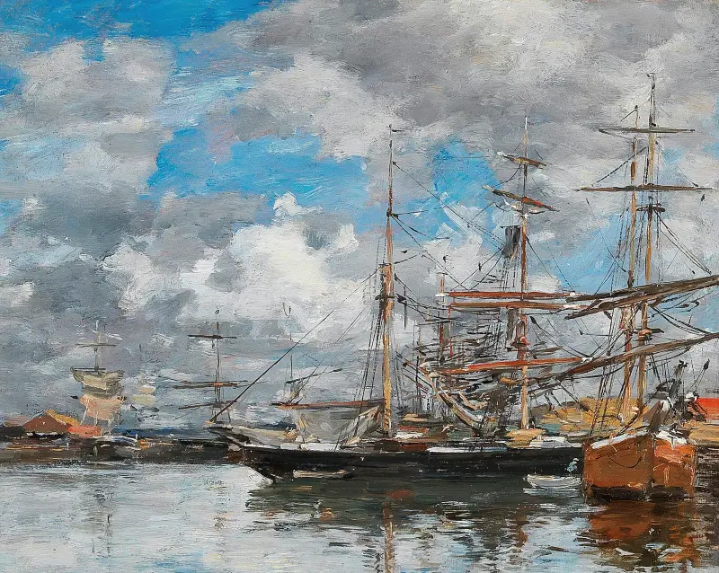 Bassängen i Deauville av Eugène Boudin