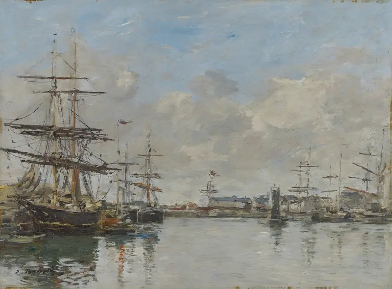 Hamnen i Le Havre av Eugène Boudin