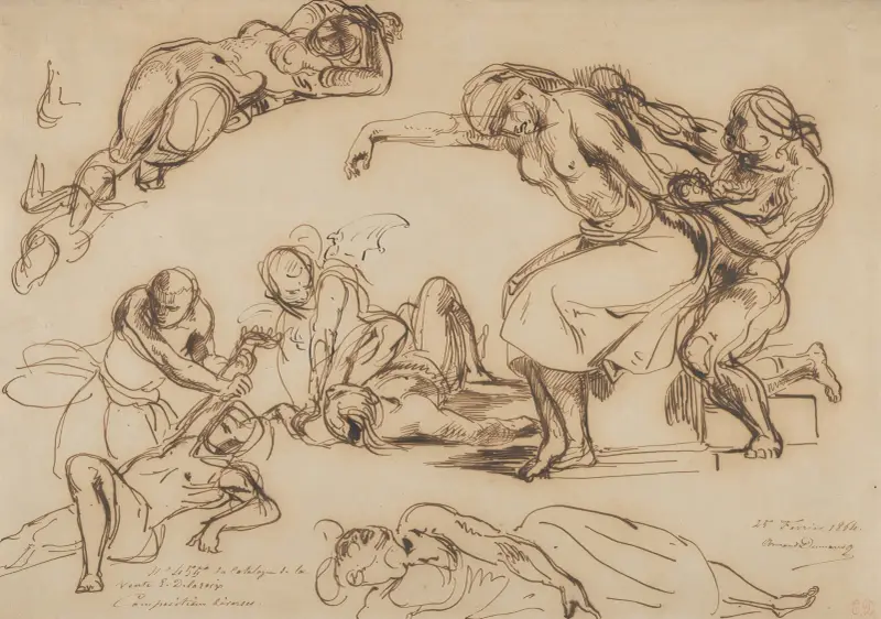 Figurenstudien für den Salon du Roi, Palais Bourbon von Eugène Delacroix