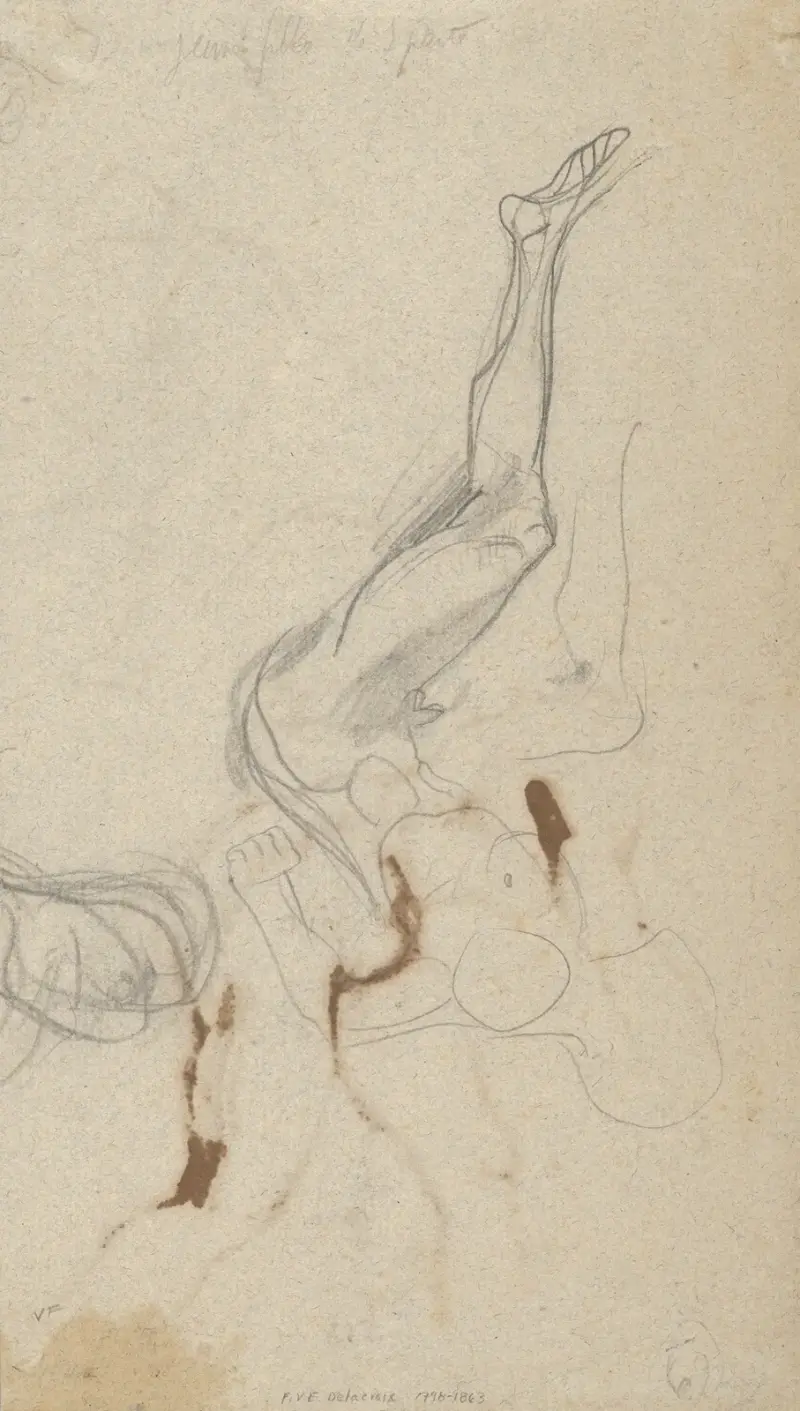 Figurenstudien von Eugène Delacroix