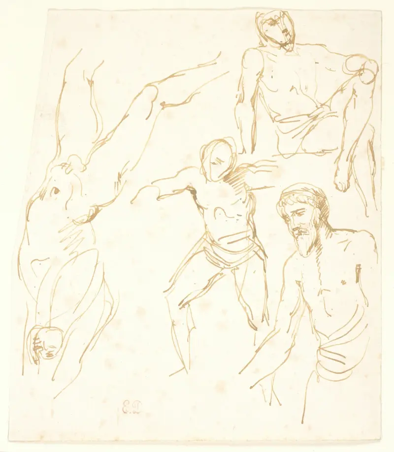 Four Life Studies av Eugène Delacroix
