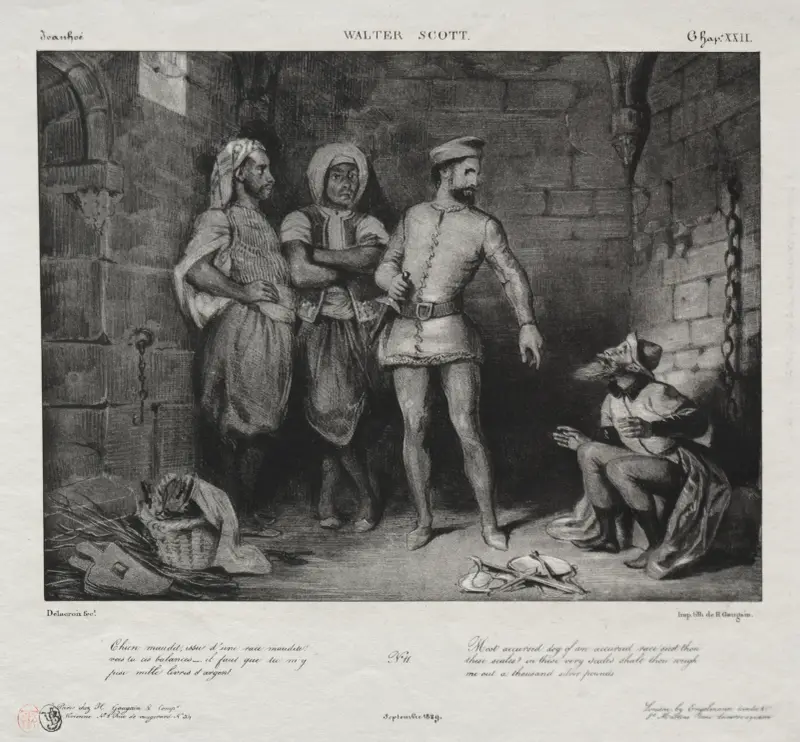 Fronte-Boeuf and the Jew av Eugène Delacroix