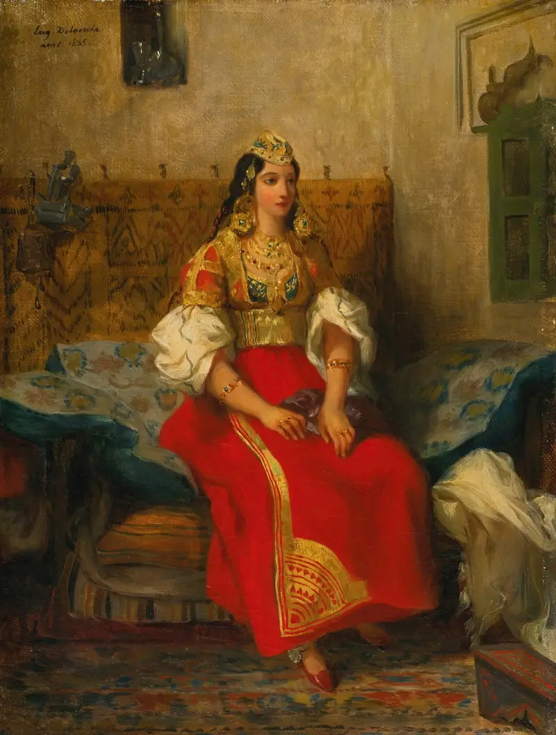 Judisk kvinna från Tanger i hemdräkt av Eugène Delacroix