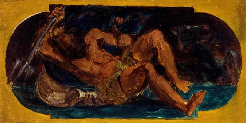 Neptune apaisant les flots av Eugène Delacroix
