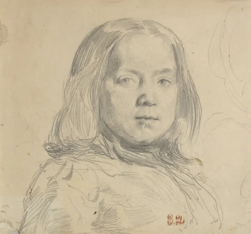 Porträtt av ett barn av Eugène Delacroix