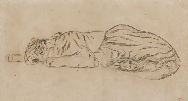 Royal Tiger, 1829 – nr 1 av Eugène Delacroix