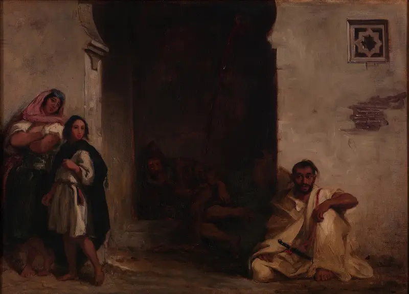 Street in Meknes av Eugène Delacroix