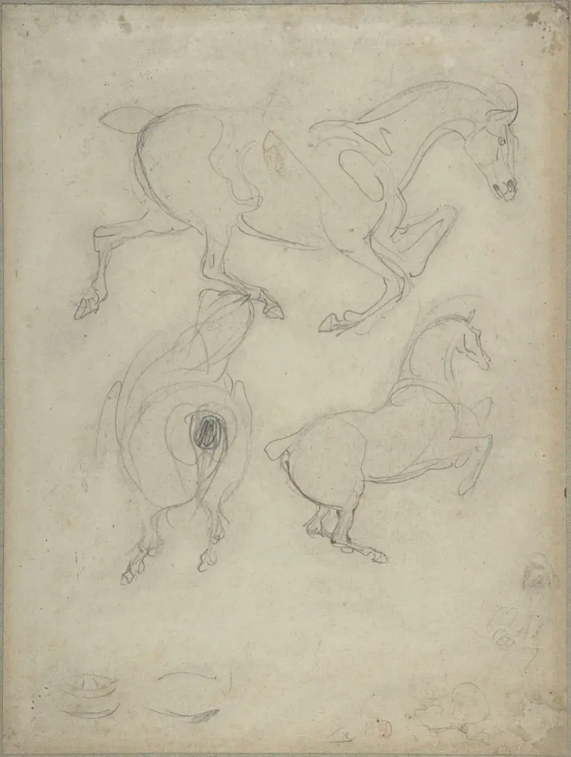Häststudier av Eugène Delacroix