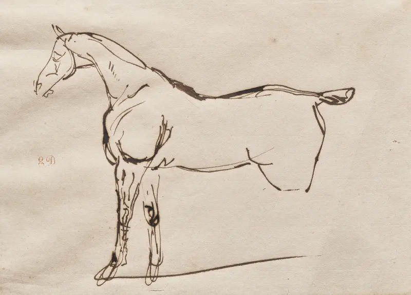 Study of a Horse av Eugène Delacroix