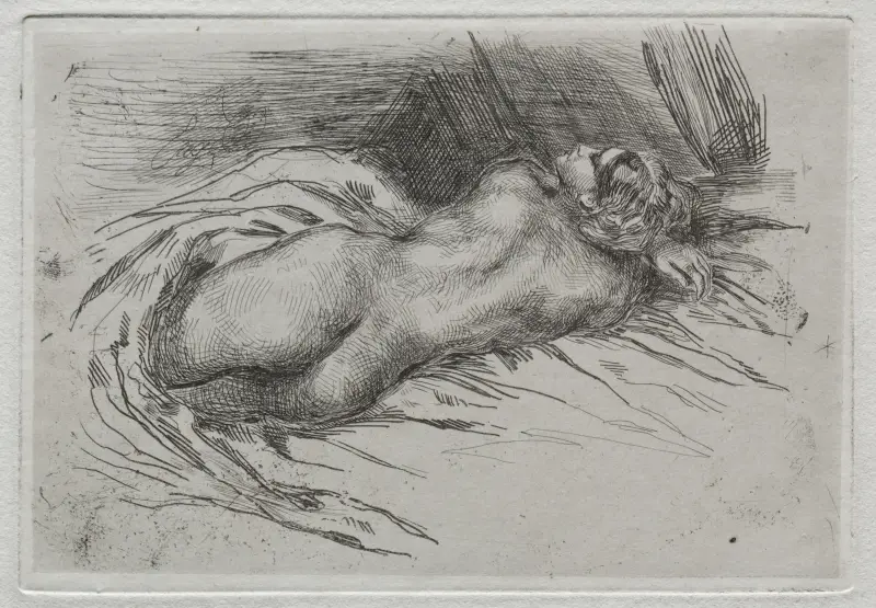 Studie einer Frau von hinten gesehen, 1833 – Nr. 1 von Eugène Delacroix