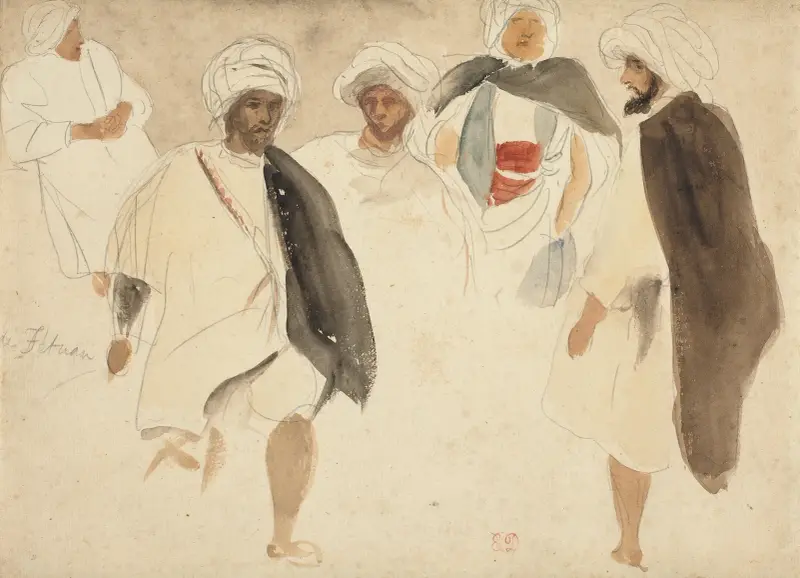 Study of Arabs av Eugène Delacroix