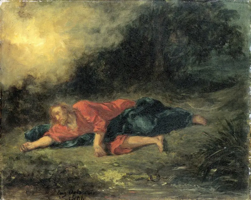 Christus am Ölberg, 1851 von Eugène Delacroix