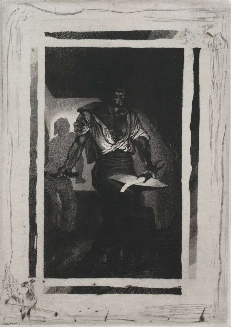 Der Schmied, 1833 – Nr. 2 von Eugène Delacroix