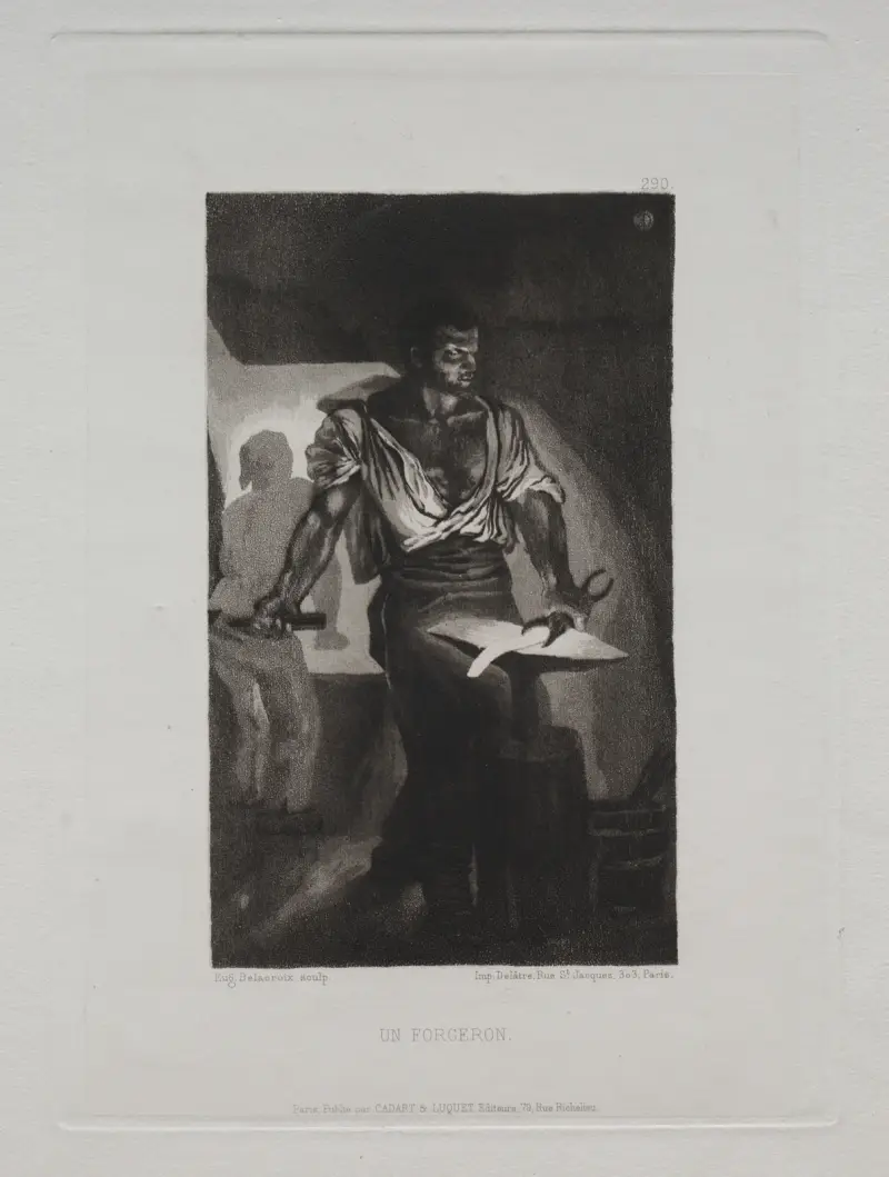 The Blacksmith, 1833 – nr 1 av Eugène Delacroix