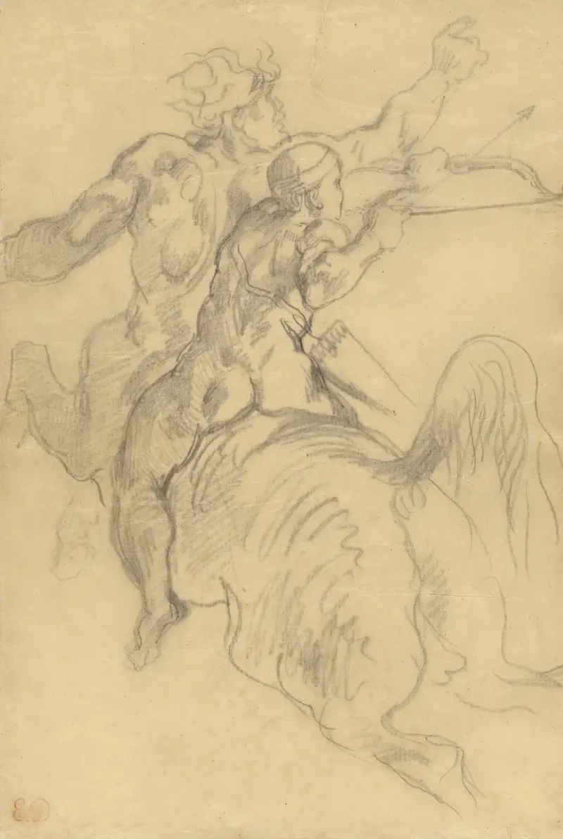 Akilles uppfostran, 1844 – nr 1 av Eugène Delacroix