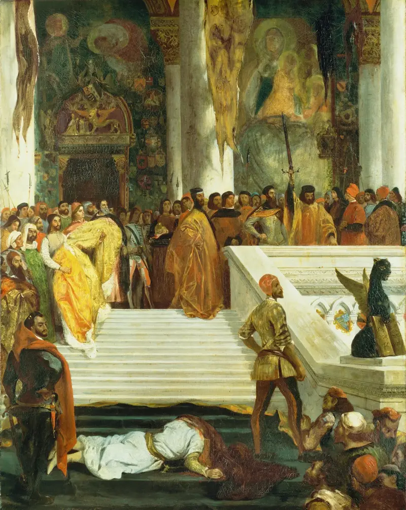 Die Hinrichtung des Dogen Marino Faliero von Eugène Delacroix