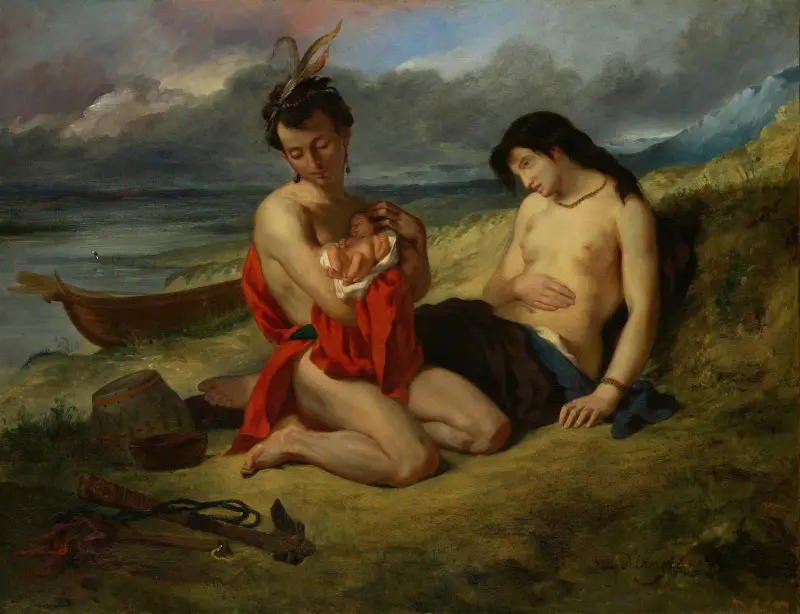 The Natchez av Eugène Delacroix