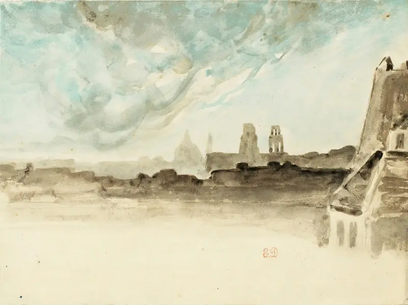 Paris tak av Eugène Delacroix