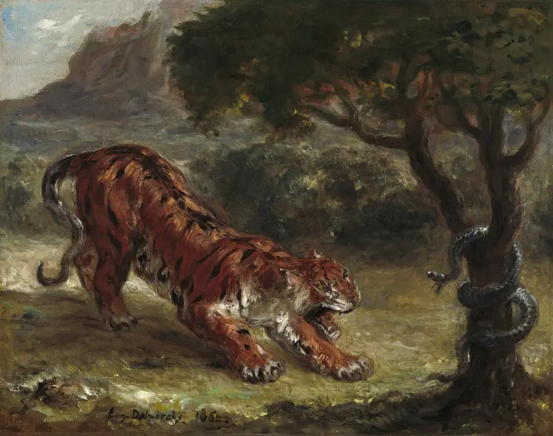 Tygr a had, Eugène Delacroix
