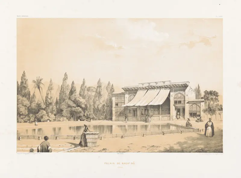 Palais de Bagh-Nô av Eugène Flandin