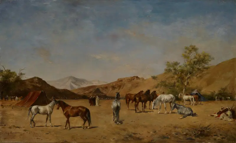 An Arabian Camp av Eugène Fromentin