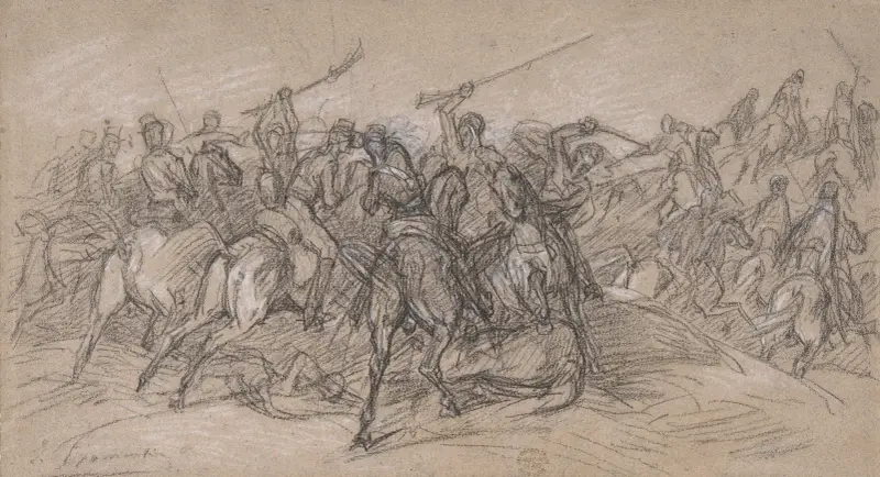 Arabská potyčka, Eugène Fromentin