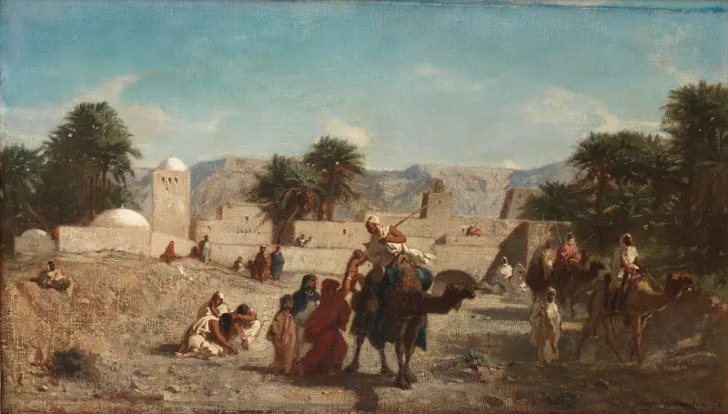 Le depart des guerriers av Eugène Fromentin