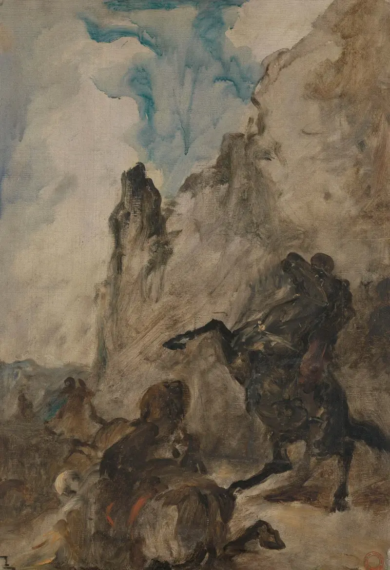 Polowanie na lwa, Eugène Fromentin