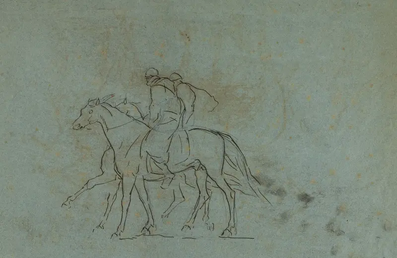 Dva arabští jezdci (studie), Eugène Fromentin