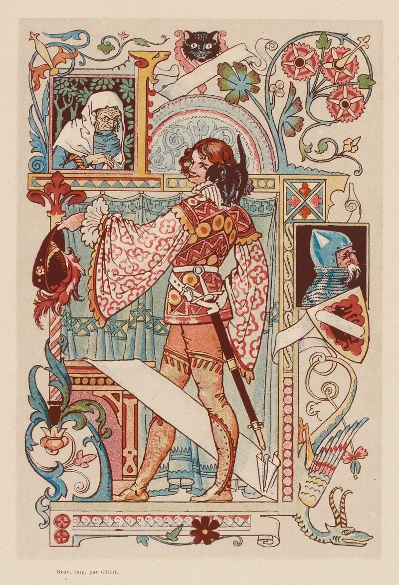 Rycerz w iluminacji, Eugène Grasset