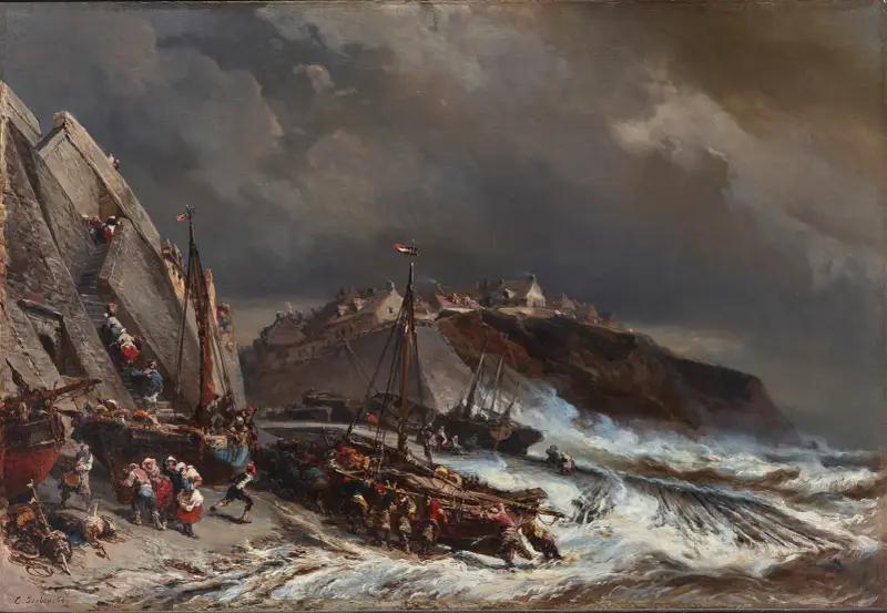 Aufziehender Sturm von Eugène Isabey