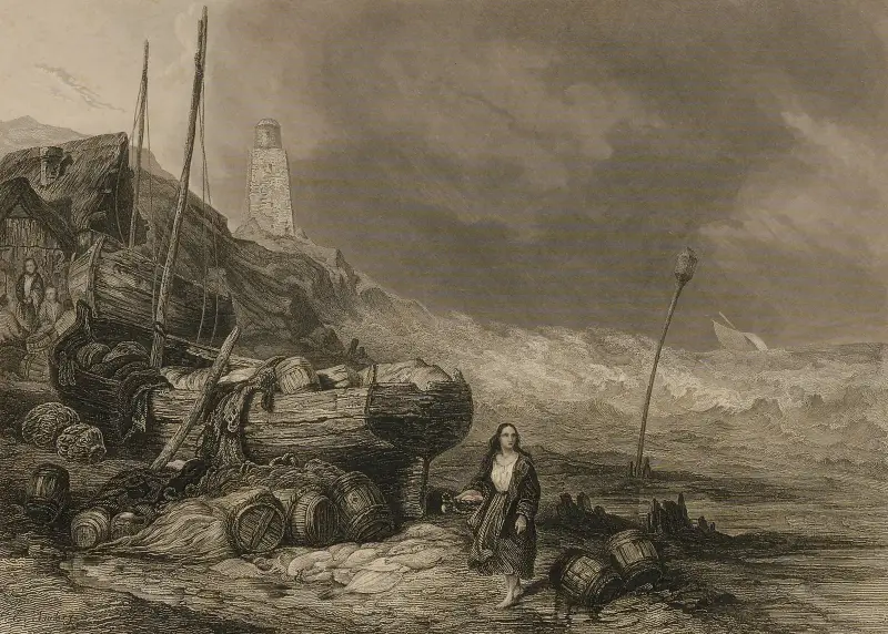 Morska plaża, Eugène Isabey