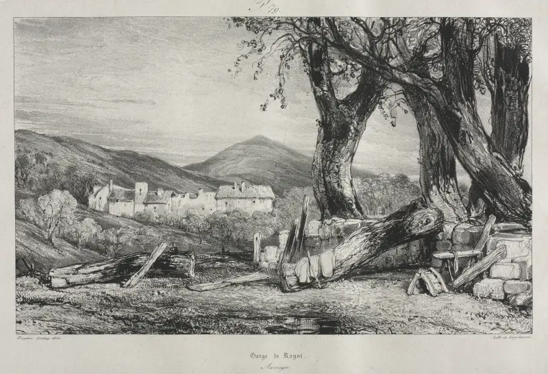 Gorge of Royat av Eugène Isabey