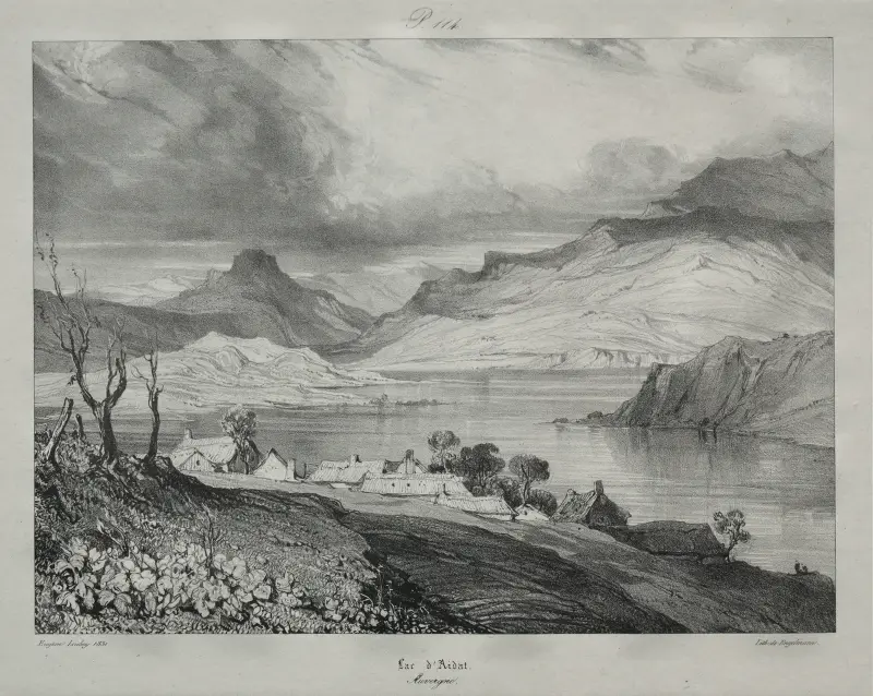 Lac d’Aidat, Auvergne av Eugène Isabey