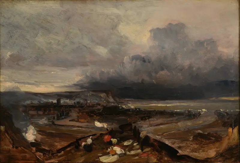 Le Port de Dieppe av Eugène Isabey
