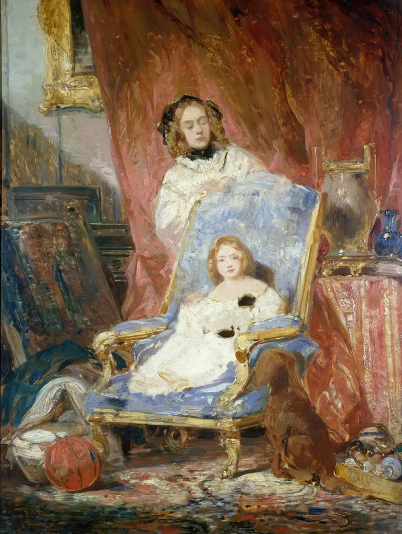 Porträt der Madame Isabey und ihrer Tochter von Eugène Isabey