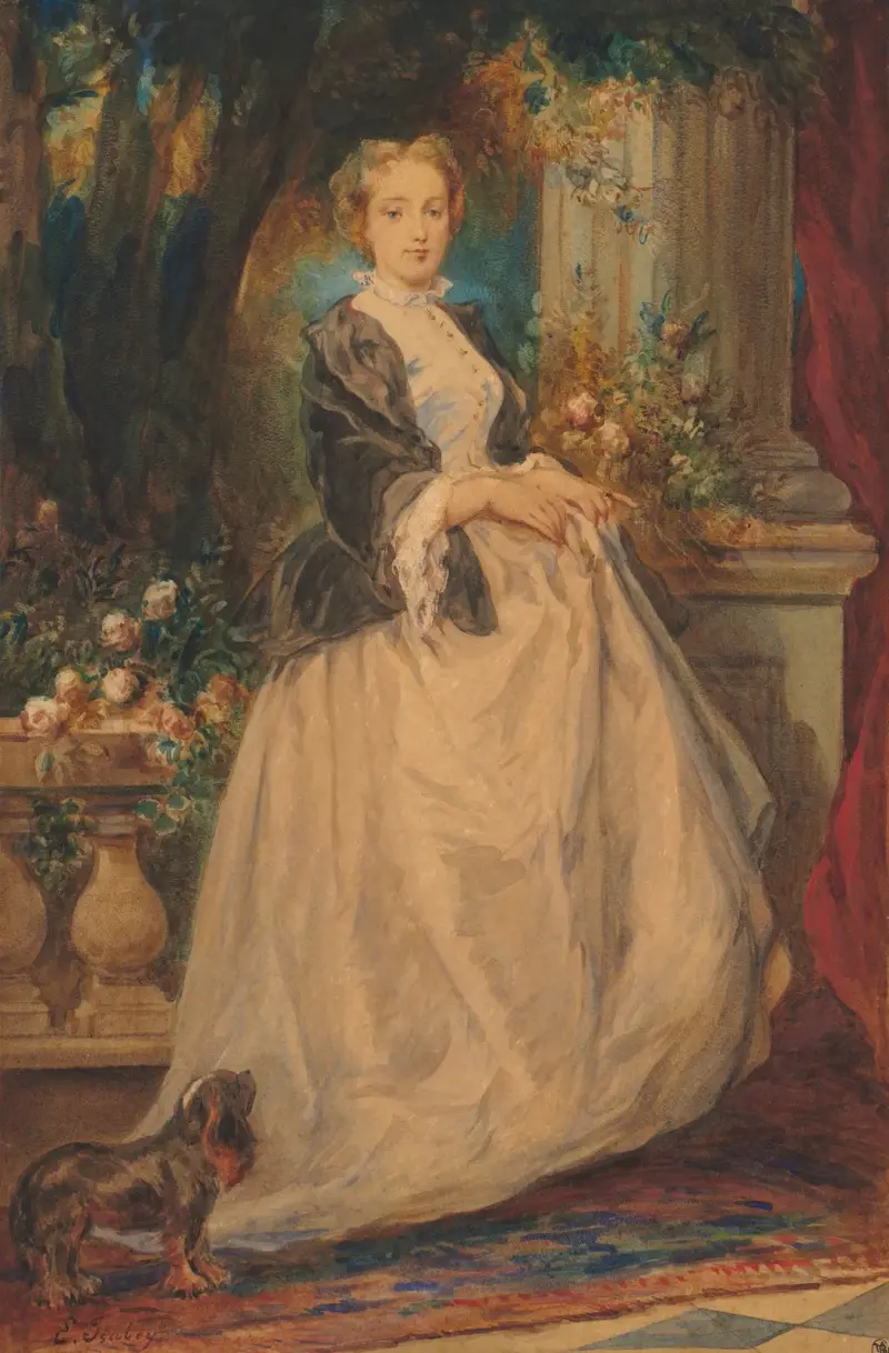 Porträtt av Madame Thomas (född Camille Boucher) av Eugène Isabey