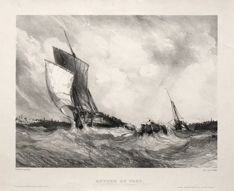 Retour au port av Eugène Isabey