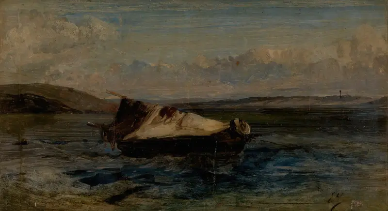Łódka, Eugène Isabey