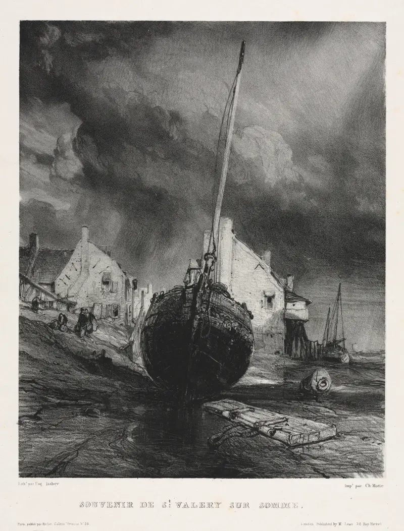 Minne från Saint-Valéry-sur-Somme av Eugène Isabey