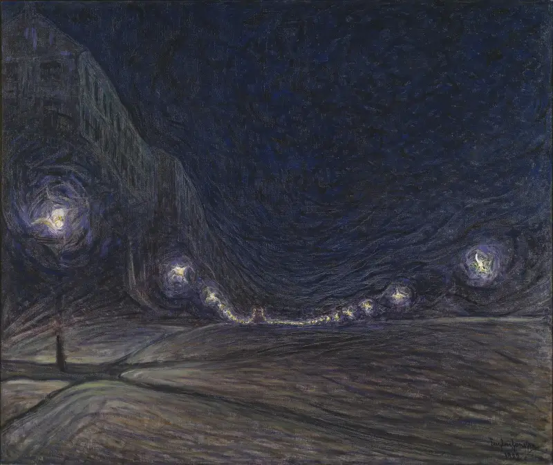 Hornsgatan by Night von Eugène Jansson