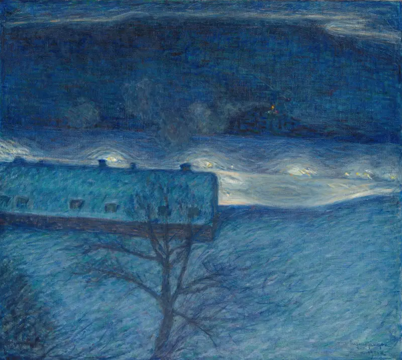 Vinternatt på kajen av Eugène Jansson