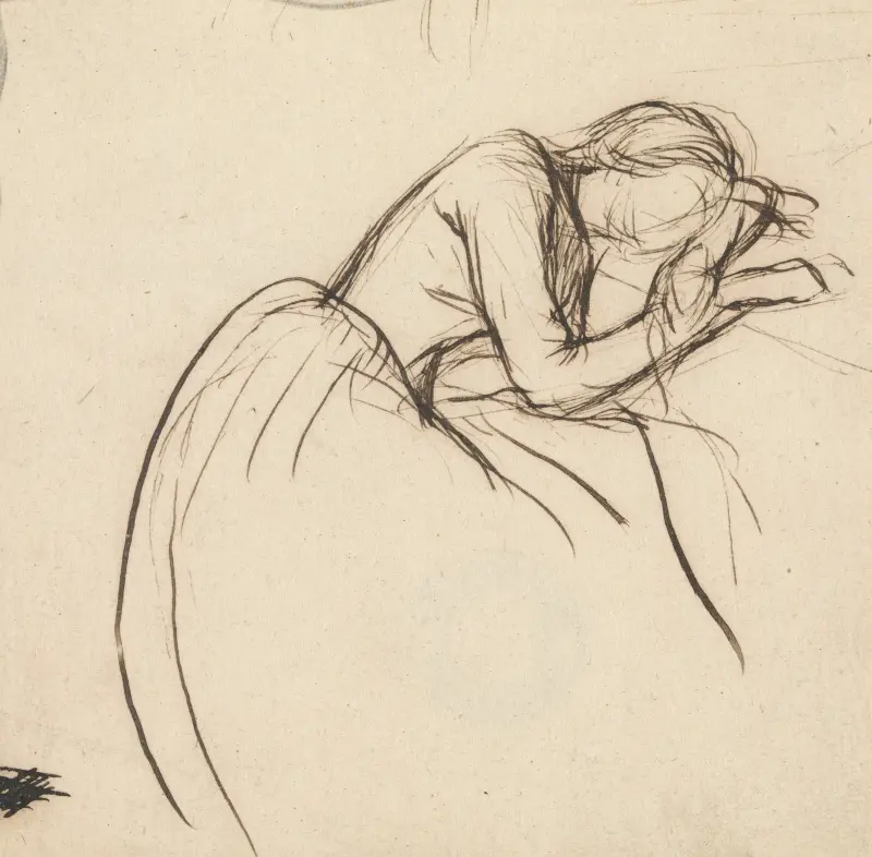 Kvinna böjd i sorg av Sir John Everett Millais