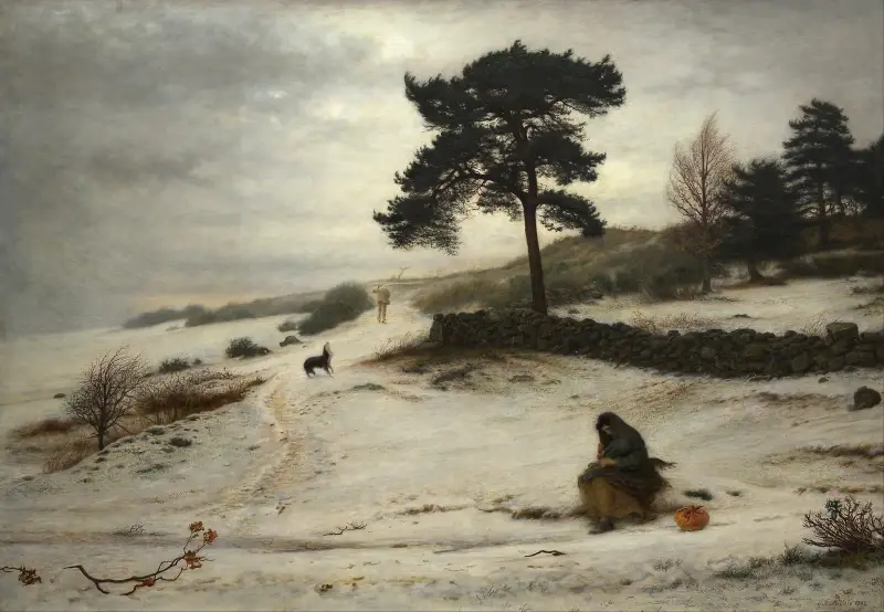 Blow Blow Thou Winter Wind av Sir John Everett Millais