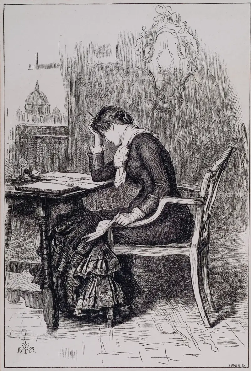Dold i mörkret – När brevet var färdigt fann hon att det var ett hon inte kunde skicka av Sir John Everett Millais