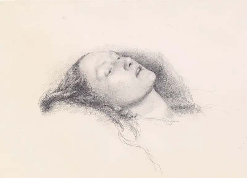 Ophelia – Studium głowy, Sir John Everett Millais